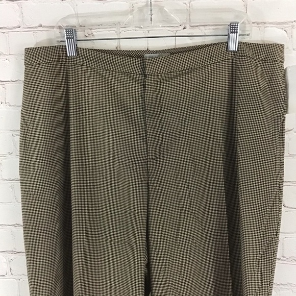 Old Navy Brown and Tan Checkered Dress Pants - Size 18 - Picture 2 of 5